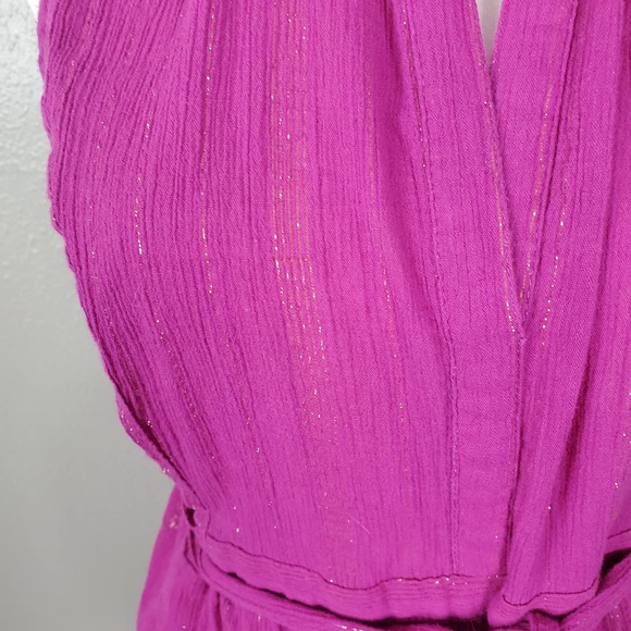 Anthropologie Maeve Fuchsia Sparkly Gauze Tunic S - Picture 5 of 9